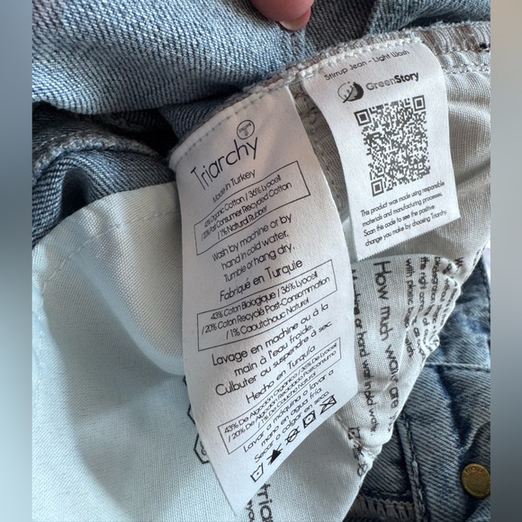 TRIARCHY Stirrup High Waisted Seamed Straight Denim Jeans Size 27 Neiman Marcus - Picture 8 of 9